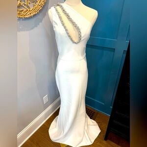 Elegant White Evening Dress